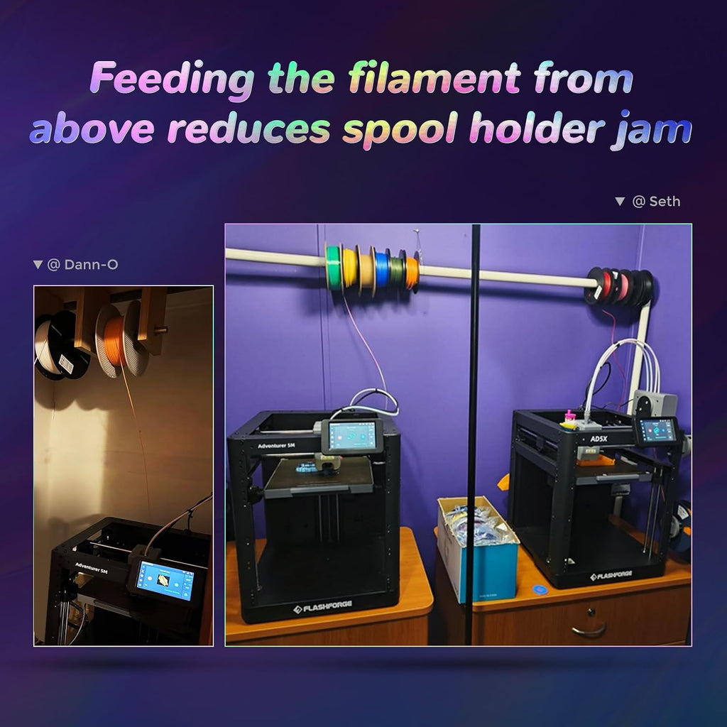 FLASHFORGE AD5X Multi-Color 3D Printer with IFS, 600mm/s High Speed, 300°C High Temp Direct Extruder, Fully Auto Leveling, All Metal CoreXY,4-Color Printing for PLA-CF,PETG-CF, 220x220x220mm