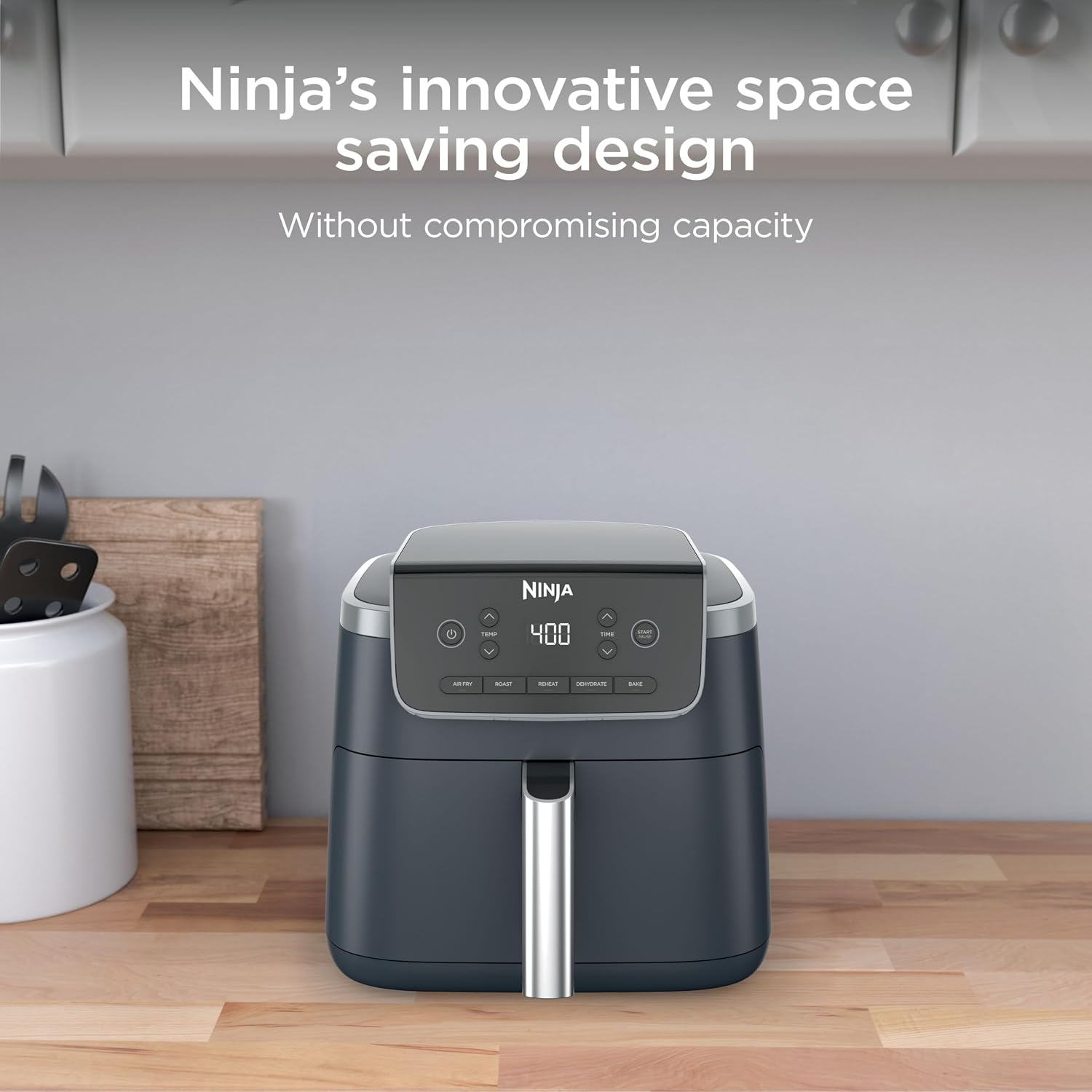 Ninja Air Fryer Pro 5-in-1 | 5 QT Capacity, Air Fry, Bake, Roast, Reheat, and Dehydrate, Air Crisp Technology | Nonstick Basket & Crisper Plate | Cyberspace | AF142BL