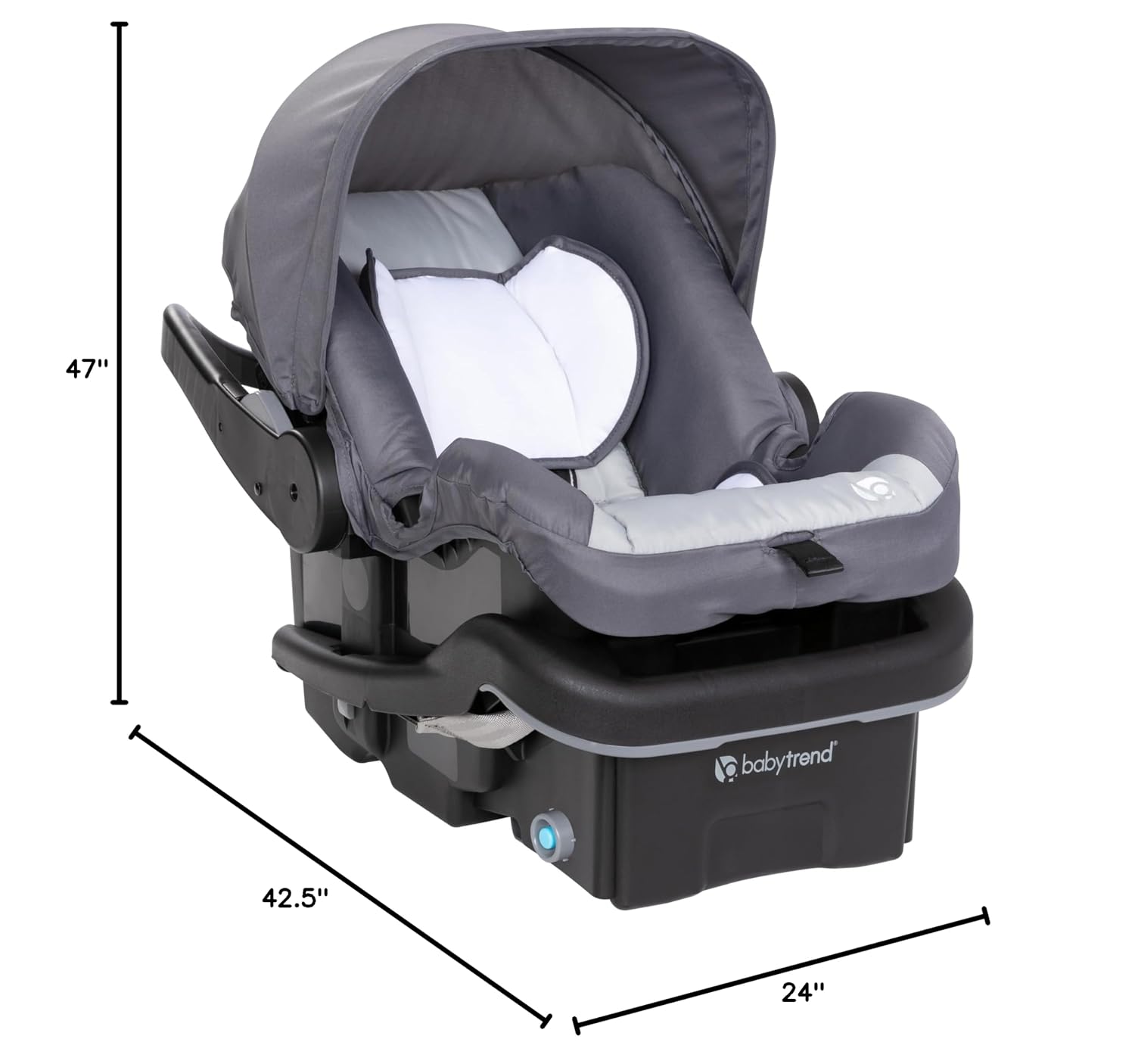 Baby Trend Expedition® Zero Flat Jogger Travel System with LED Lights, Dash Grey