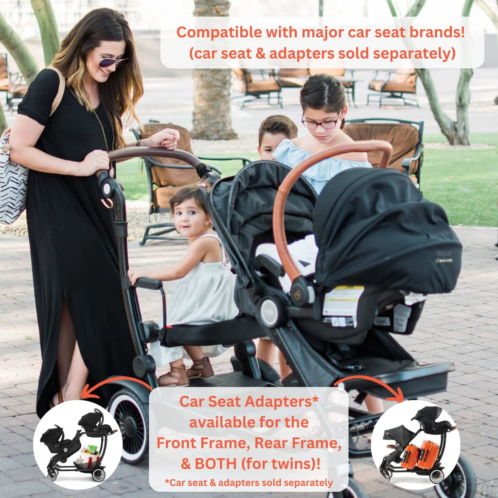 Austlen Entourage 2.0 Sit and Stand Stroller in Black (Also Available in Navy)