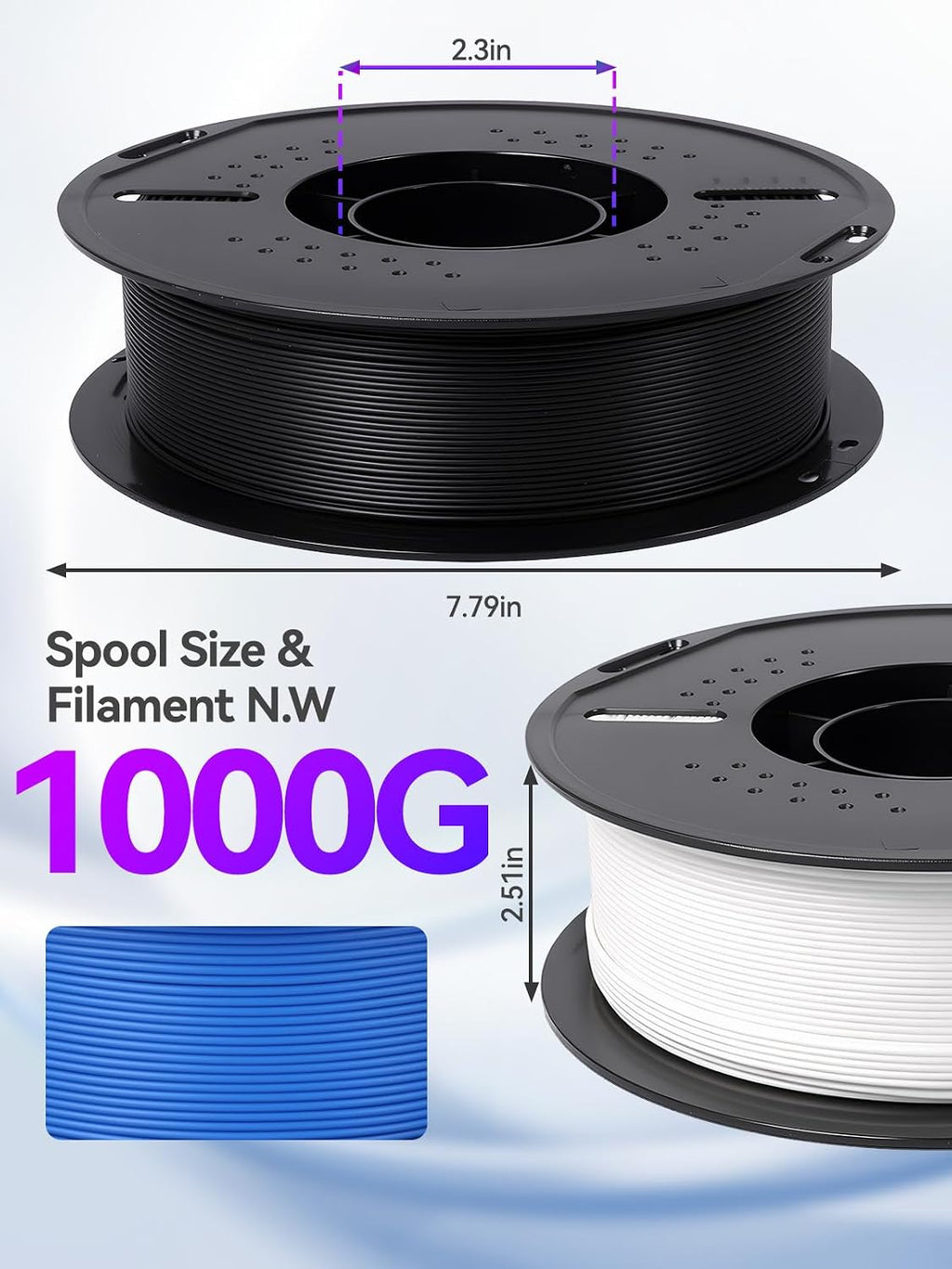 10KG Multicolor PLA+ 3D Printer Filament Bundle, 1.75mm, 10 Colors, Neatly Wound Spools, PLA Plus Fit Most FDM 3D Printer