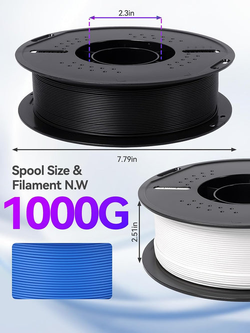 10KG Multicolor PLA+ 3D Printer Filament Bundle, 1.75mm, 10 Colors, Neatly Wound Spools, PLA Plus Fit Most FDM 3D Printer
