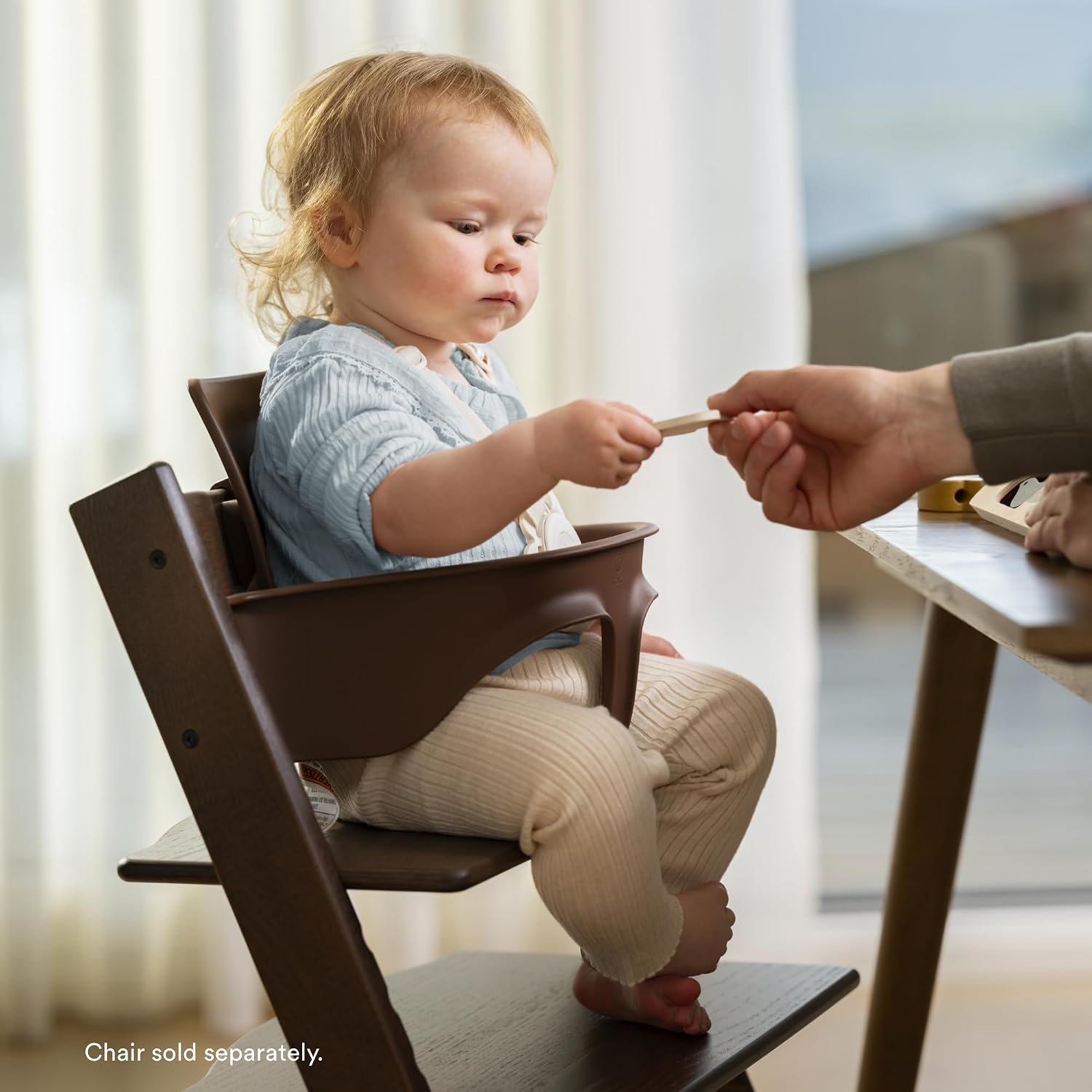 Stokke Tripp Trapp Baby Set 2, Warm Brown - Ages 6-36 Months - Convert The Tripp Trapp Chair into a Comfortable High Chair - Includes Stokke Harness 2