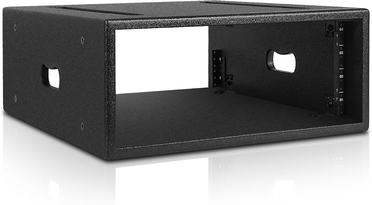 Sound Town 4U PA/DJ Rack/Road Case with 4-Space, Industry-Grade 0.7' (18mm) Plywood with Polyurea Coating, 19.7' Rackable Depth - Pro Tour Grade (STRCP-4U)