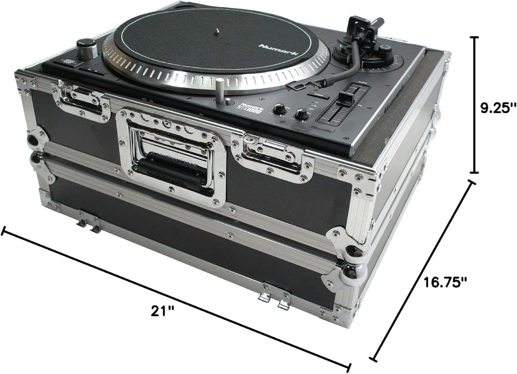 Harmony Audio HC1200E-9 Compatible with Stanton T92 Flight Foam Lined DJ Turntable Custom Case