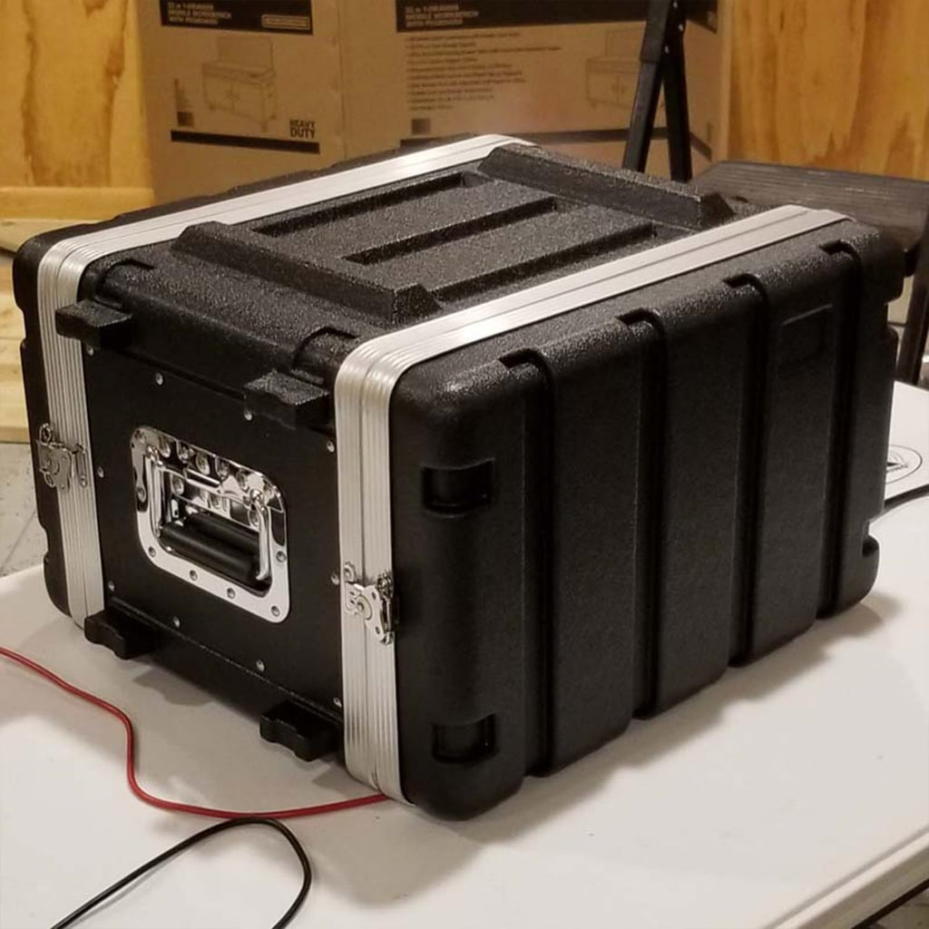 multicomp PRO 19' Rackmount Flight Case, 12' Depth, Stackable, ABS, Aluminum and Steel Construction (6U)