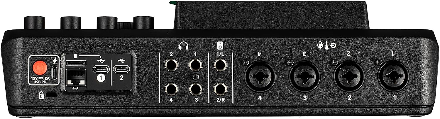 RODE RODECaster Pro II + 4x Headphones + 4x Podcast Microphone + 64GB Micro SD Memory Card + Mic Arm Stand + 2x USB-C + More (Bundle)