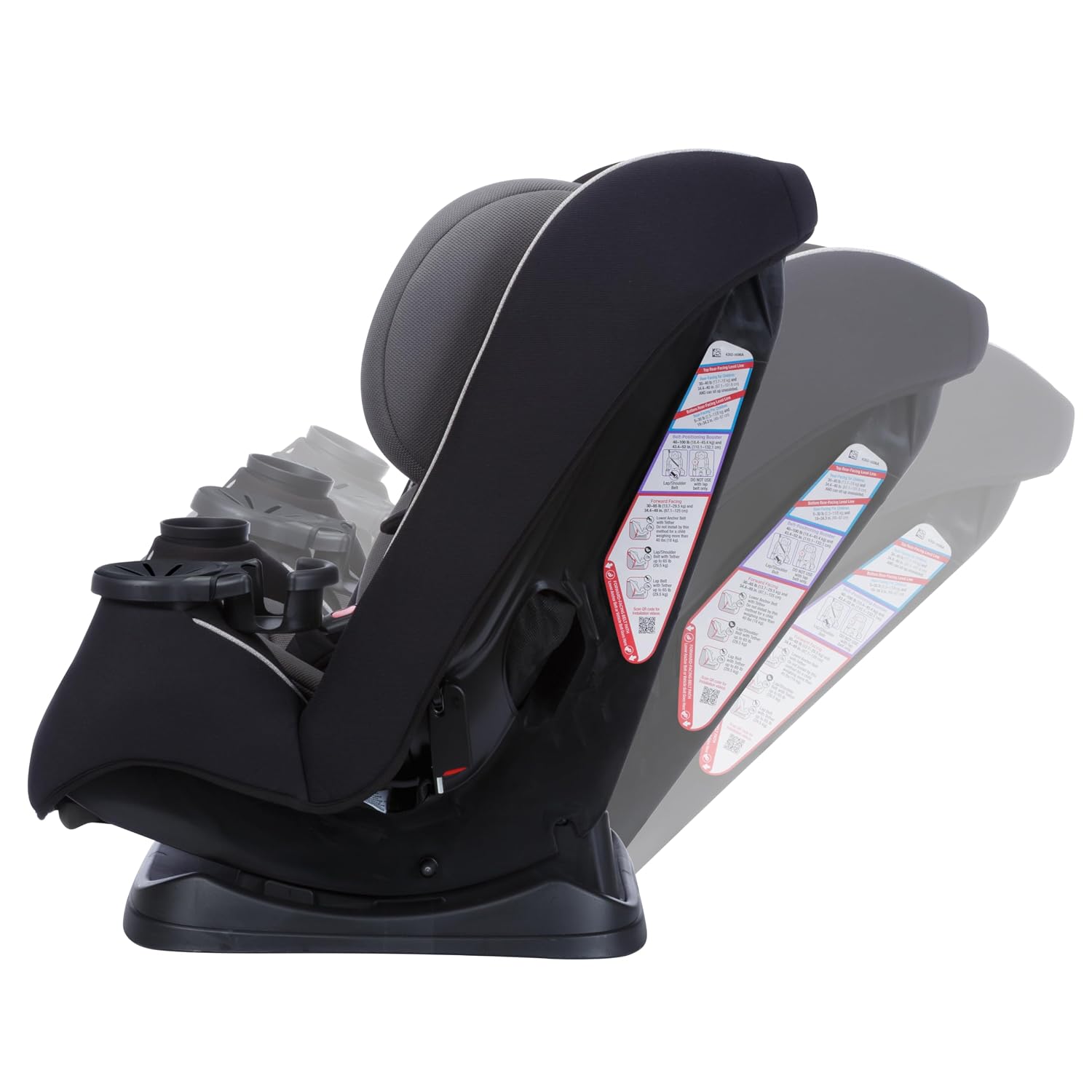 Maxi-Cosi Pria Max+ All-in-One Baby Convertible Car Seat, Rear Facing, Forward Facing Infant Toddler Booster, Easy Latch Install, Magnetic Buckle, Adjustable Harness, Cup Holders, Sea Shadow