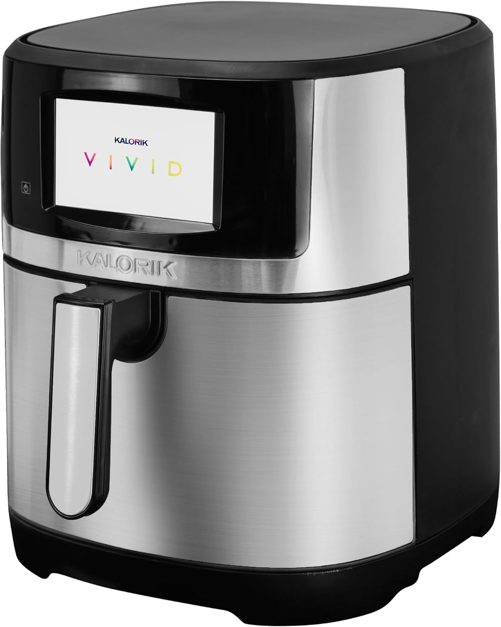 Kalorik Air Fryer VIVID Select Series, 7 Quart Capcity with Full Color Display and Touch Controls, 202 Presets in 12 Food Categories Includes Nonstick Basket & Trivet, 1500-Watts, Stainless Steel
