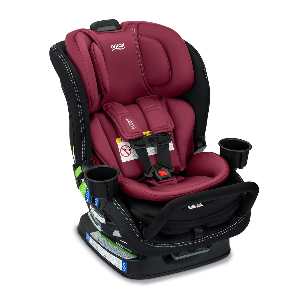 Britax Poplar S Convertible Car Seat, 2-in-1 Car Seat Extended Rear Facing, 17' Slim Car Seat Design with Fast & Easy ClickTight Installation, Anti-Rebound Bar & SafeWash Fabrics — Ruby Onyx