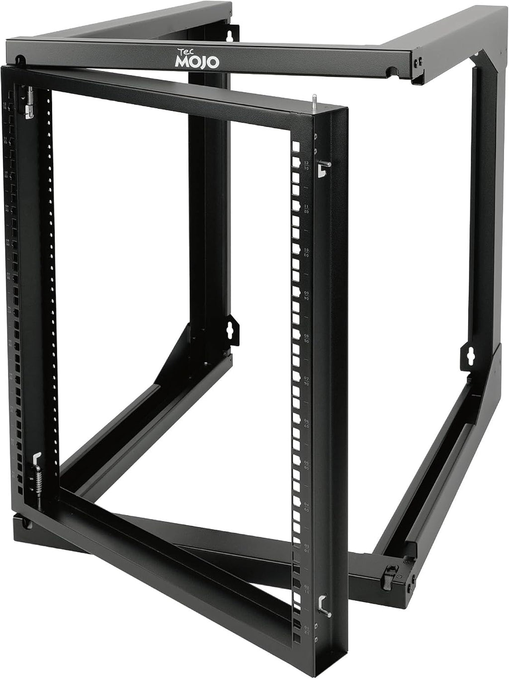 Tecmojo 12U Wall Mount Server Rack, Open Frame Network Rack for 19' Computer/AV/Data/IT/Media Equipment, 24' Depth, 16' Apart Mounting Holes, Swing Gate, Square and Tapped Holes