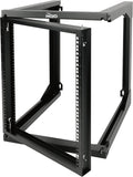 Tecmojo 12U Wall Mount Server Rack, Open Frame Network Rack for 19' Computer/AV/Data/IT/Media Equipment, 24' Depth, 16' Apart Mounting Holes, Swing Gate, Square and Tapped Holes