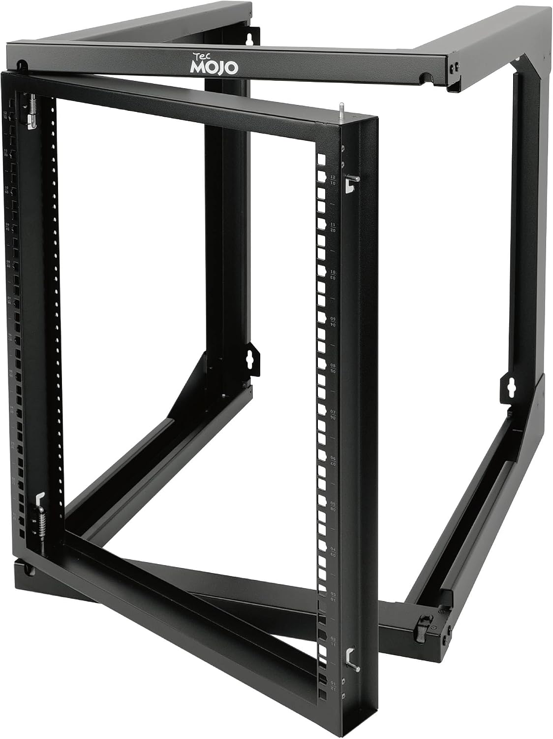 Tecmojo 12U Wall Mount Server Rack, Open Frame Network Rack for 19' Computer/AV/Data/IT/Media Equipment, 24' Depth, 16' Apart Mounting Holes, Swing Gate, Square and Tapped Holes