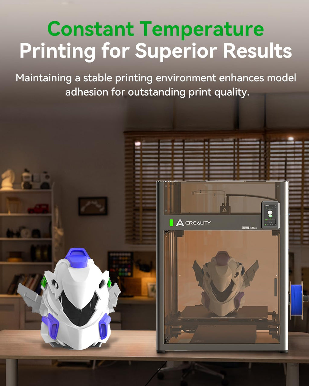 Creality Ender 5 Max Cover, Constant Temperature 3D Printer Protective Enclosure, Dustproof Noise Reduce Transparent Tent for Ender 5 Max