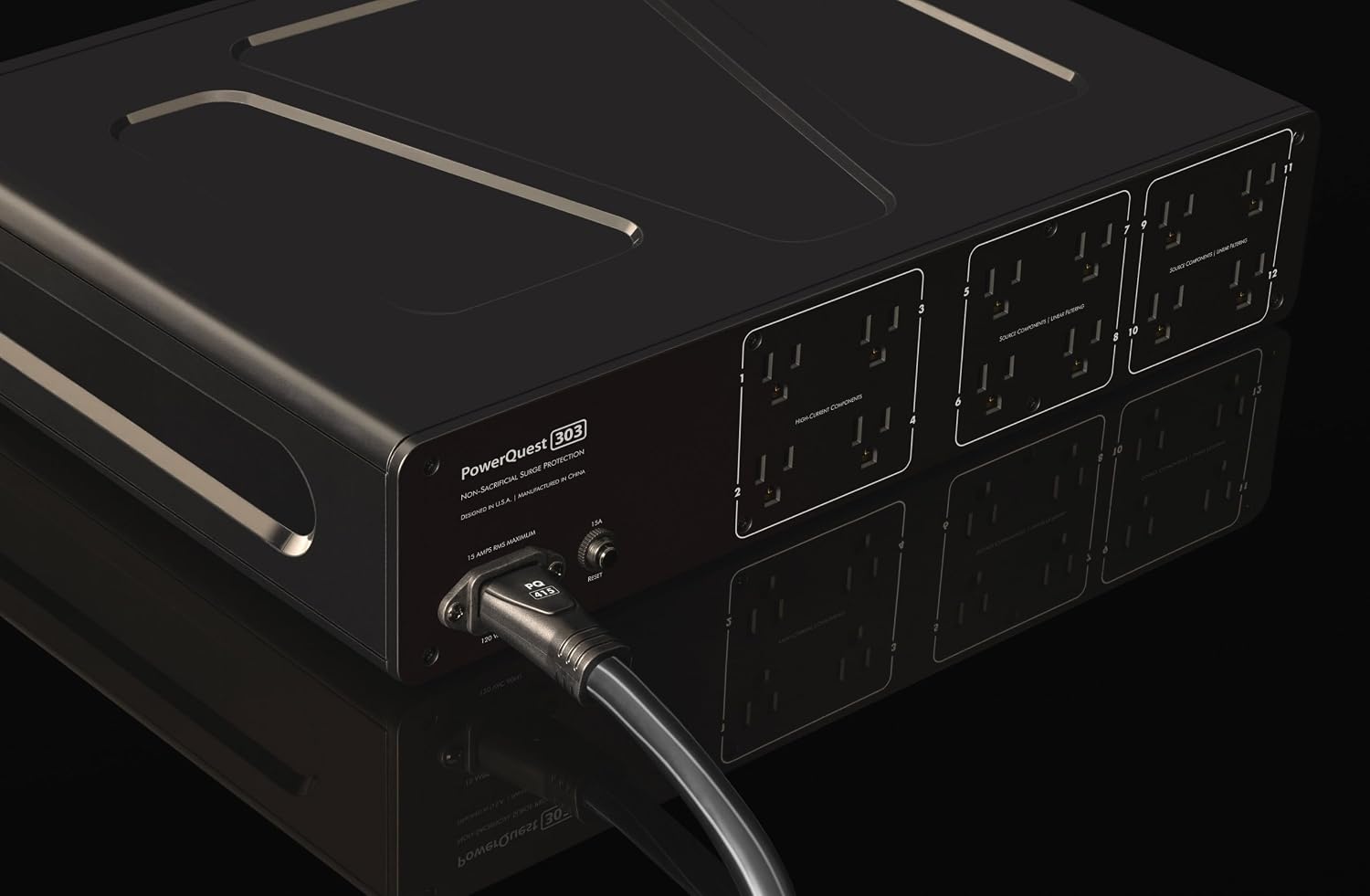 AudioQuest PowerQuest 303 12-Outlet Power Conditioner with Non-Sacrificial Surge Protection (North America)