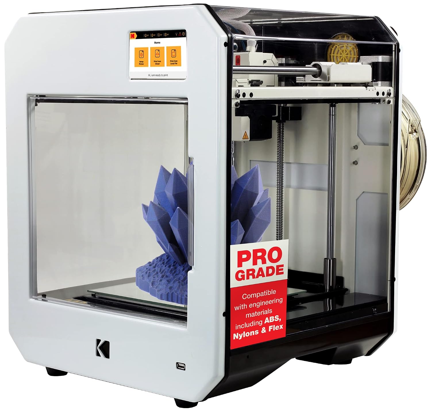 Kodak 3D Printer Portrait, White, 21.1 x 20.7 x 20.7 in