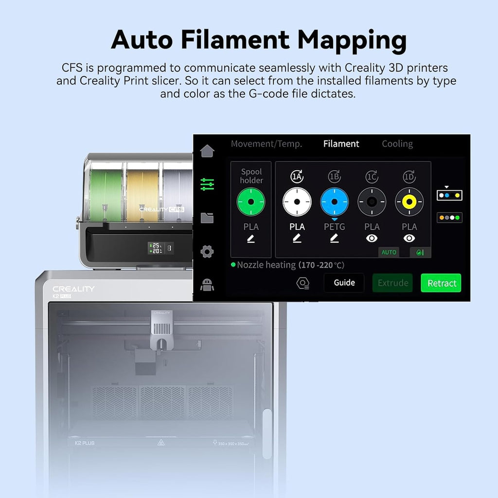 Creality Official CFS Multicolor 3D Printer Automatically Filament System, Moisture-Proof Filament Storage, Supports 4 Parallel Devices for 16 Color Printing, for K2 Plus 3D Printer