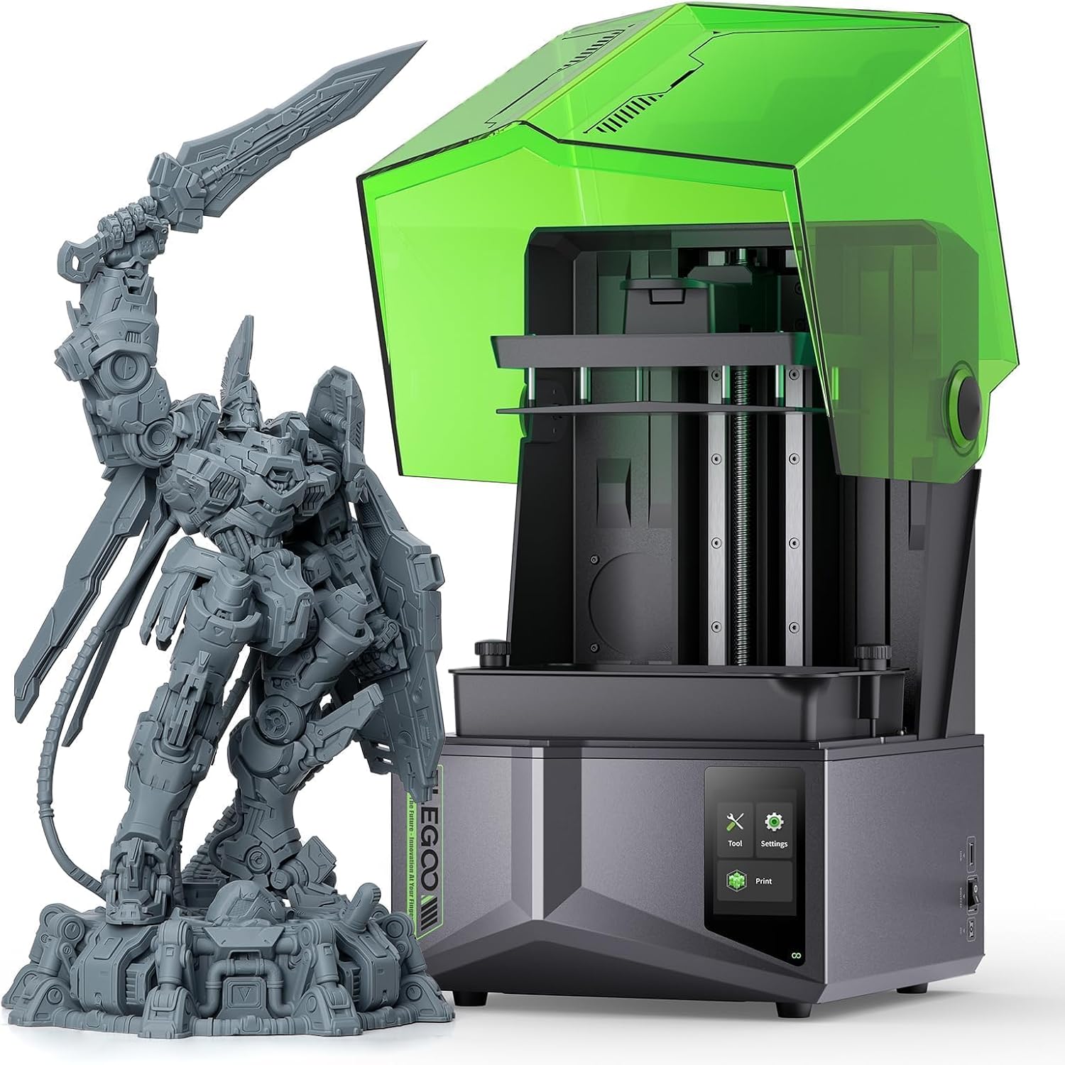 ELEGOO Saturn 4 Resin 3D Printer, 10' 12K HD Mono LCD, Smart Automatic Leveling, AI Print Monitoring, Large Printing Volume 8.62 × 4.84 × 8.66 inches