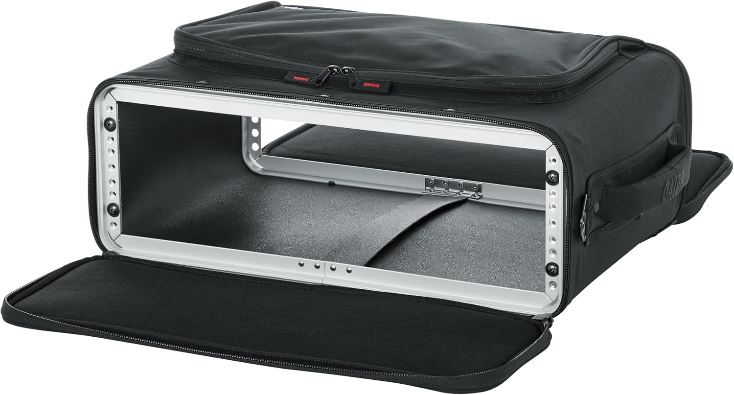 Gator Cases Lightweight Rack Bag with Removable Shoulder Strap Stage and Studio Equipment Case (GR-RACKBAG-3U)