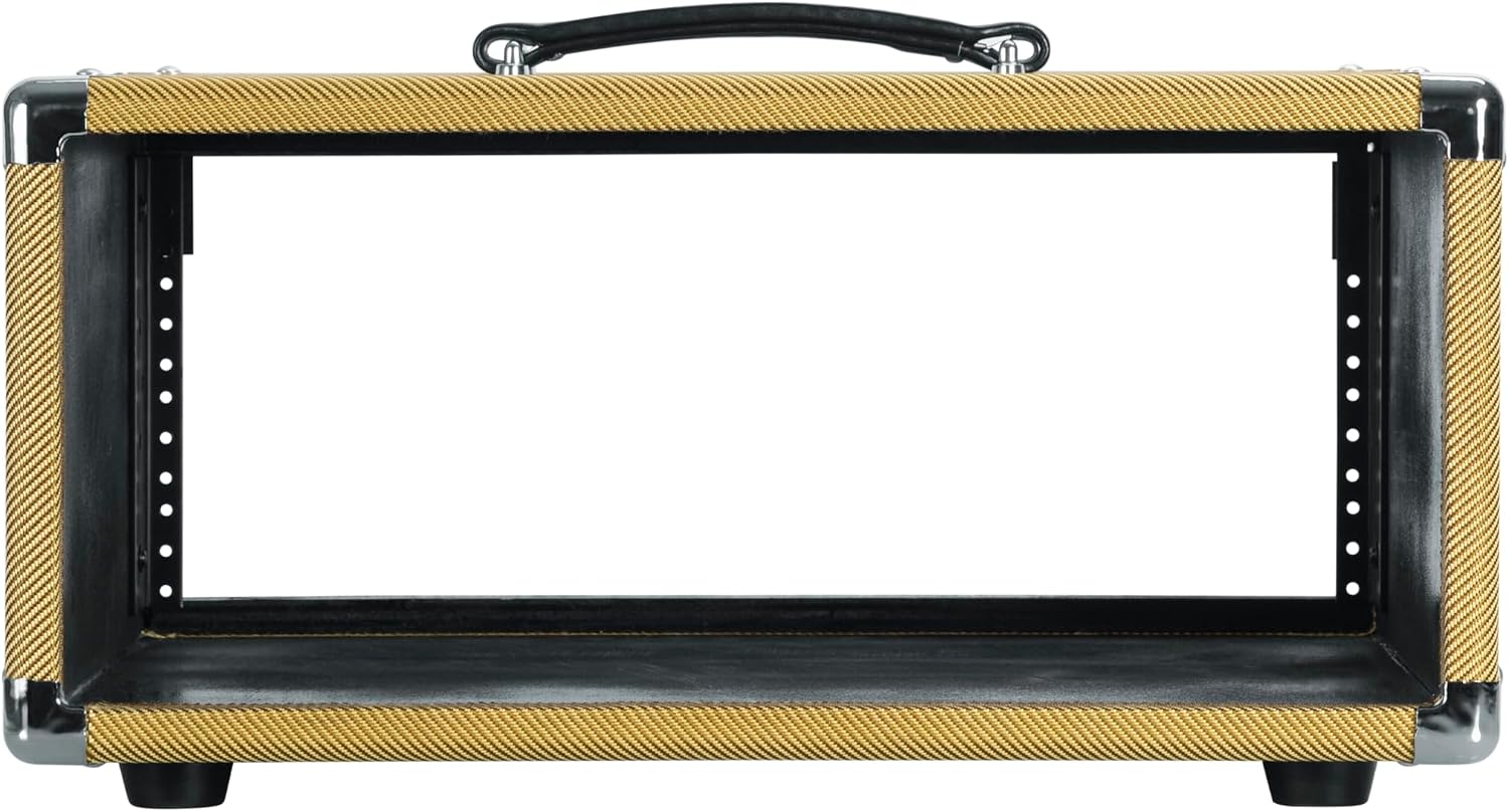 Gator Cases Retro Series Vintage Amp Rack Case; 4U Tweed (GR-RETRORACK-4TW)