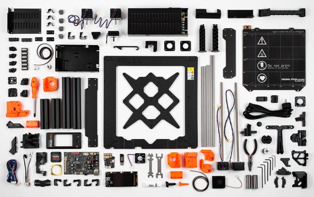 Original Prusa MK4S 3D Printer kit, Removable Sheets, Beginner-Friendly 3D Printer DYI Kit, Fun to Assemble, Automatic Calibration, Filament Sample Included, Print Size 9.84 x 8.3 x 8.6 in