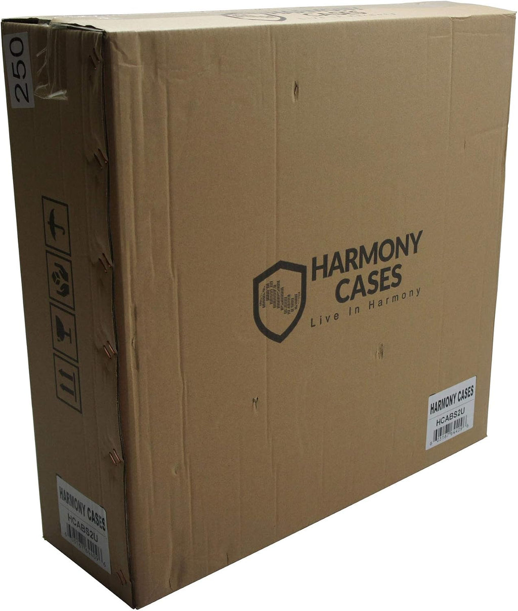 Harmony Audio Cases HCABS2U ABS Molded Plastic 2U Amp Amplifier Effect Case 19' Depth