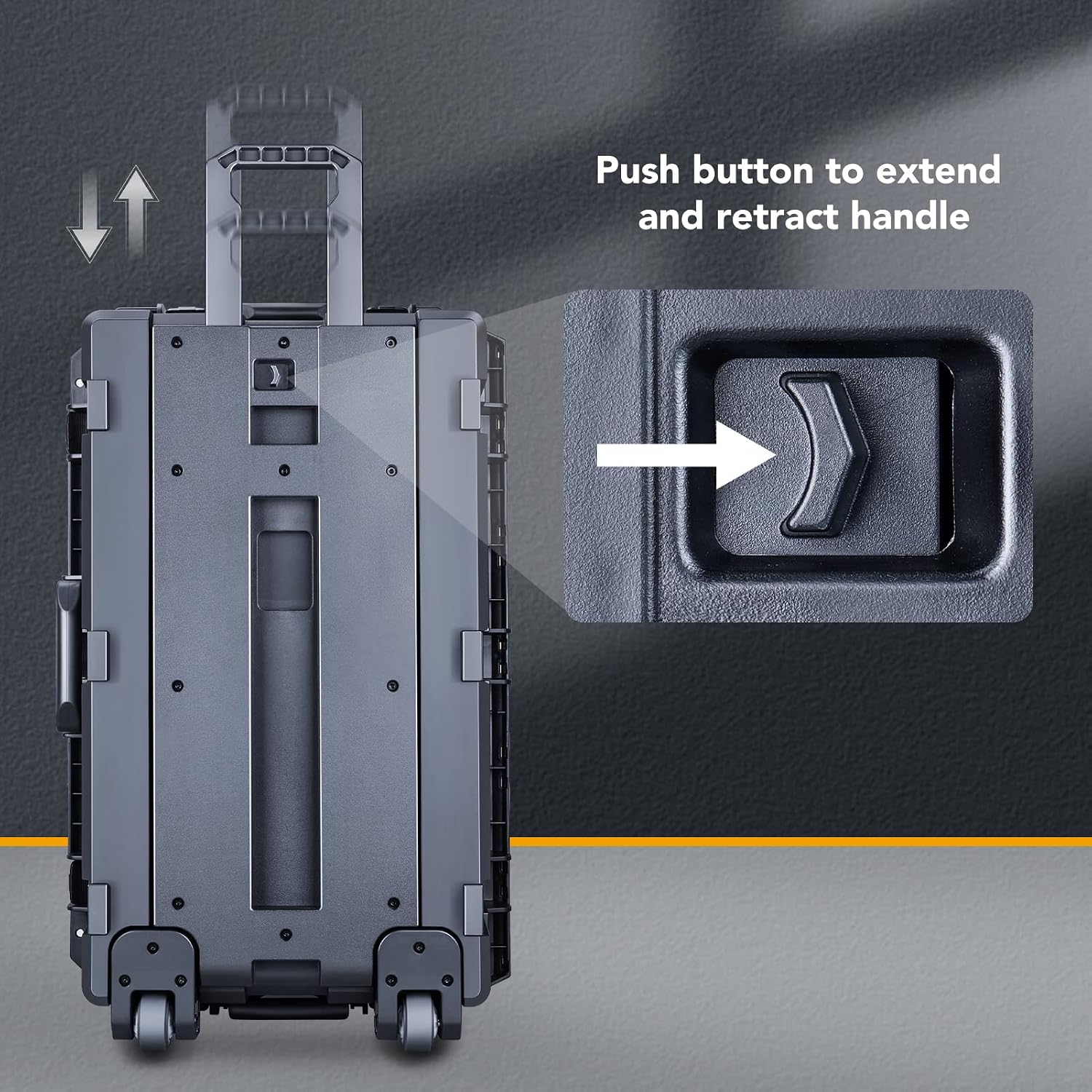 Lykus HC-7530 Large Waterproof Hard Case with Wheels and Customizable Foam, Interior Size 29.5x17.7x11.8 inch, Suitable for cameras, lenses, electronic equipment and more
