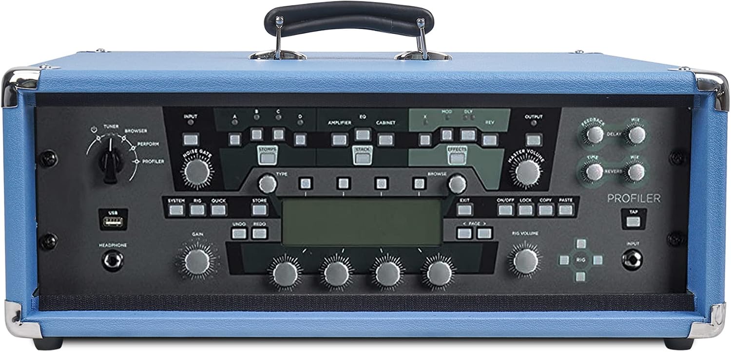Sound Town Vintage 3U Amp Rack Case, 12.5' Depth with Rubber Feet, Dust Cover, Kickstand, Beau Blue (STVRC-3BL)