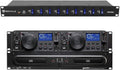 Audiosavings Bundle: CDX-2250i Pro DJ Dual Two Deck Rack Mount CD/MP3 Media Player w/USB Bundle with Rockville RDF9U 1U 15A Rack Mount DJ Pro Audio Power Supply Strip w/USB Charging (2 Items)