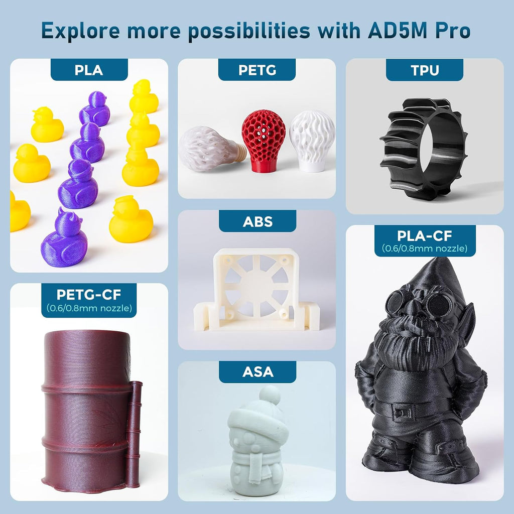 Flashforge Adventurer 5M Pro 3D Printer: 600mm/s High-Speed Printing, Auto Bed Leveling, Quick-Release Nozzle, Removable PEI Plate & Dual Filtration System, 8.7'x8.7'x8.7' Build Volume