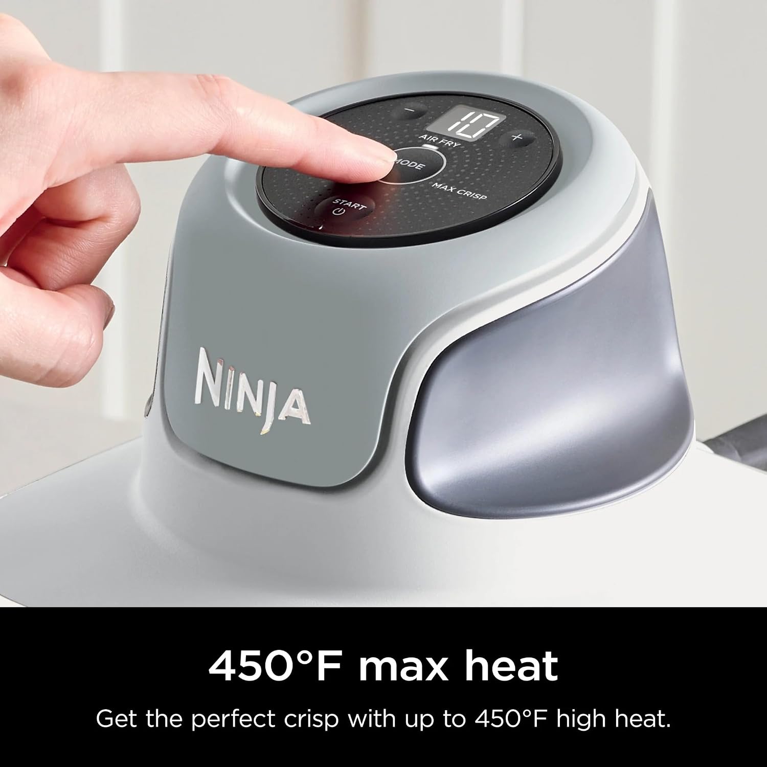 Ninja FN100WH Crispi Air Fryer, Microwave, Freezer & Dishwasher Safe, Non Toxic Glass Portable Cooking System, 4 QT & 5 Cup Glass Containers with Storage Lids, Easy Meals, White (Renewed)