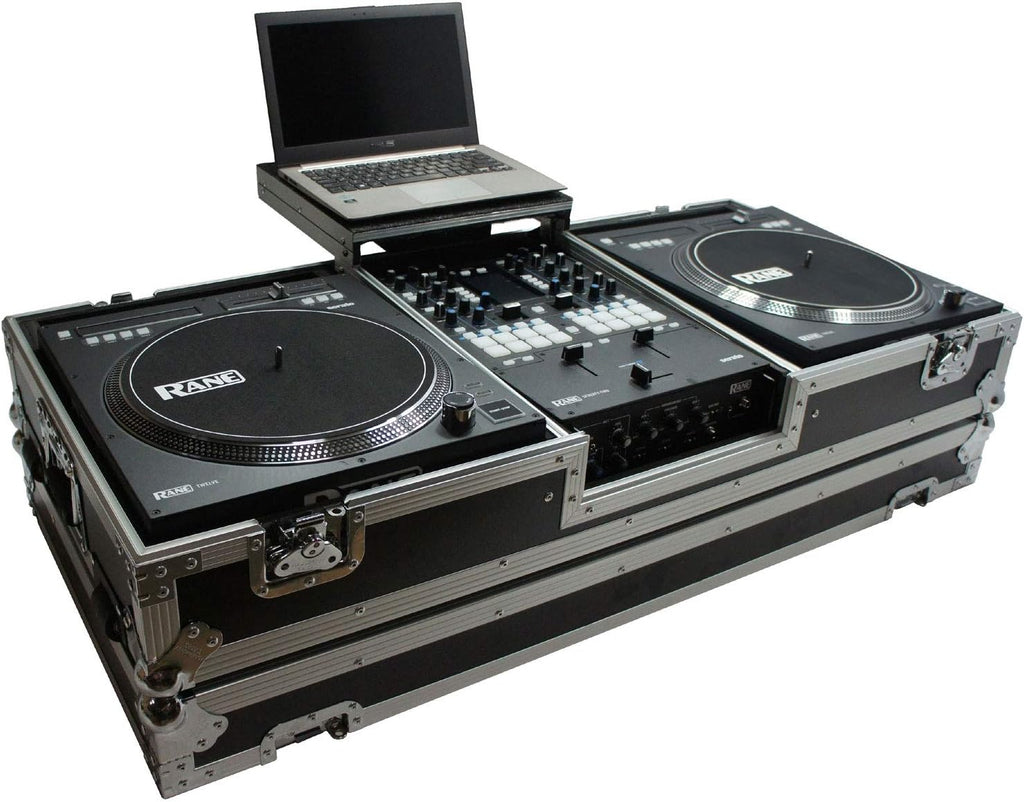 Harmony Audio HC2T1272WLT DJ Battle Coffin Compatible with (2) Rane 12 Turntables & Rane 72 Mixer - Case Only