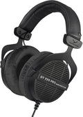 beyerdynamic DT 990 PRO, 80 Ohm, Open Back, Over Ear, Wired Professional Studio Headphones, Gaming, Podcast, Audiophile, Mixing, 3m Straight Cable, Black with Limited Edition Black Velour Ear Pads