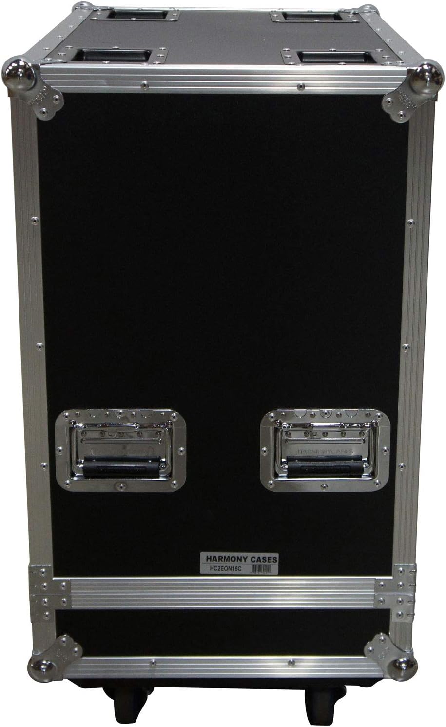 Harmony Audio Cases HC2EON15C Pro DJ Rolling Road Case Compatible with (2) JBL EON615 Speakers