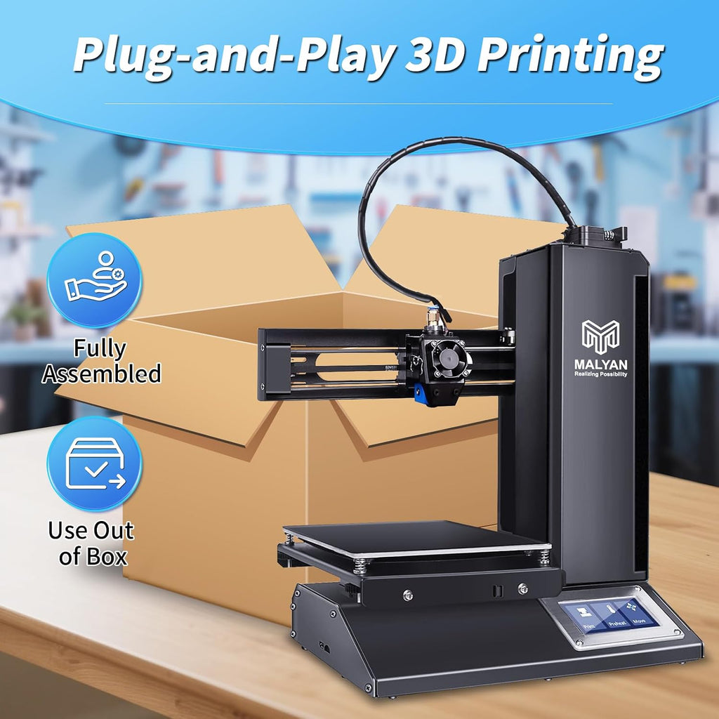 MALYAN M320 FDM Mini 3D Printer,Fully Assembled 3D Printers Easy for Beginners and Kids, High Printing Accuracy, Printing Size 150 * 150 * 150 mm