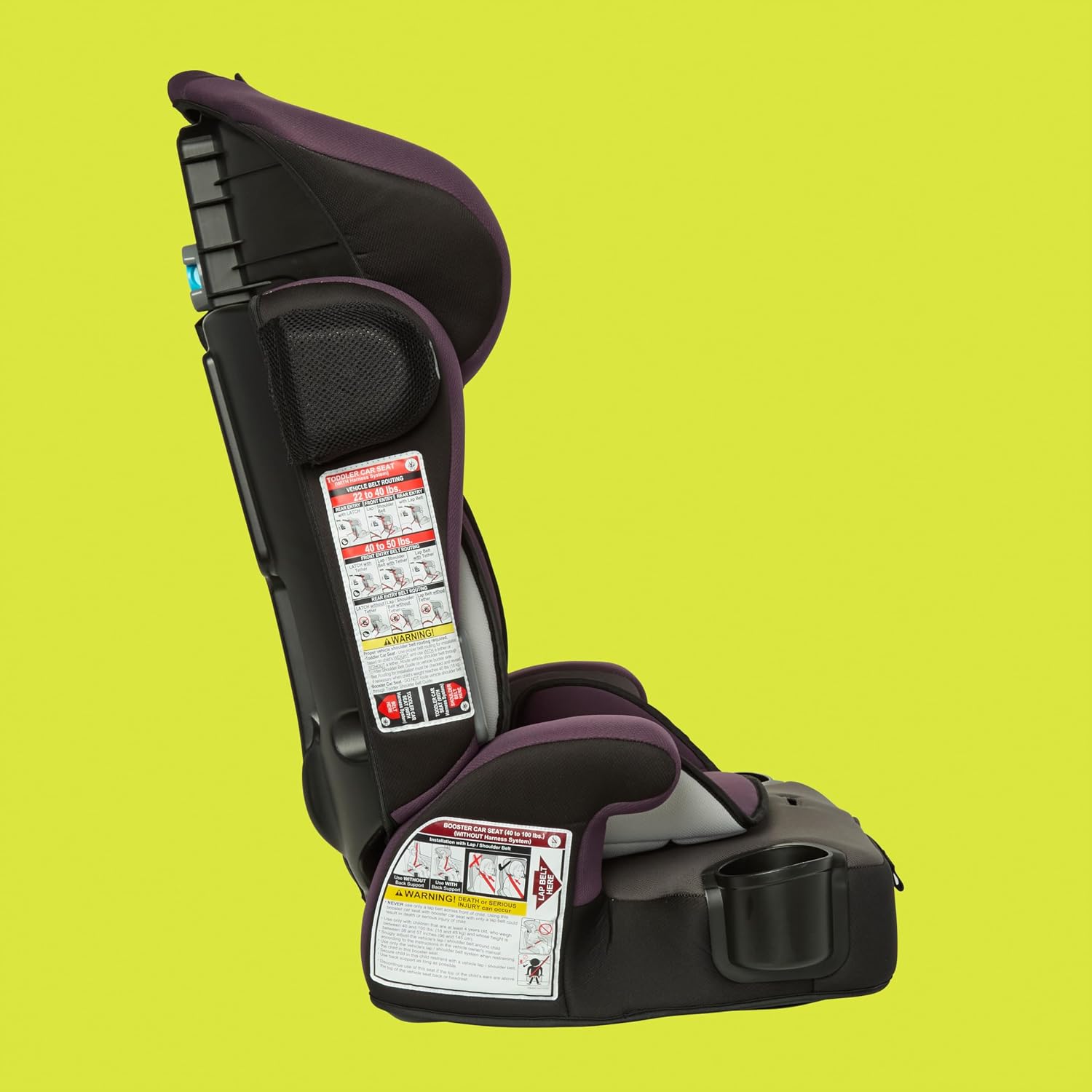 Baby Trend Hybrid SI 3-in-1 Combination Booster Seat, Dash Orchid – Side-Impact Protection, 3-Stage Growth Design, Adjustable Headrest, Cushioned Comfort