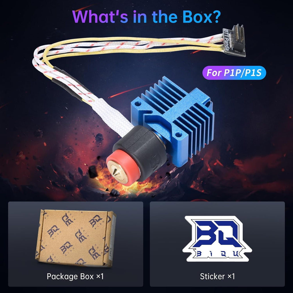 BIQU E3D Panda Revo Hotend Compatible with Bambu-Lab P1S P1P, with E3D Rapid Change Revo Nozzle