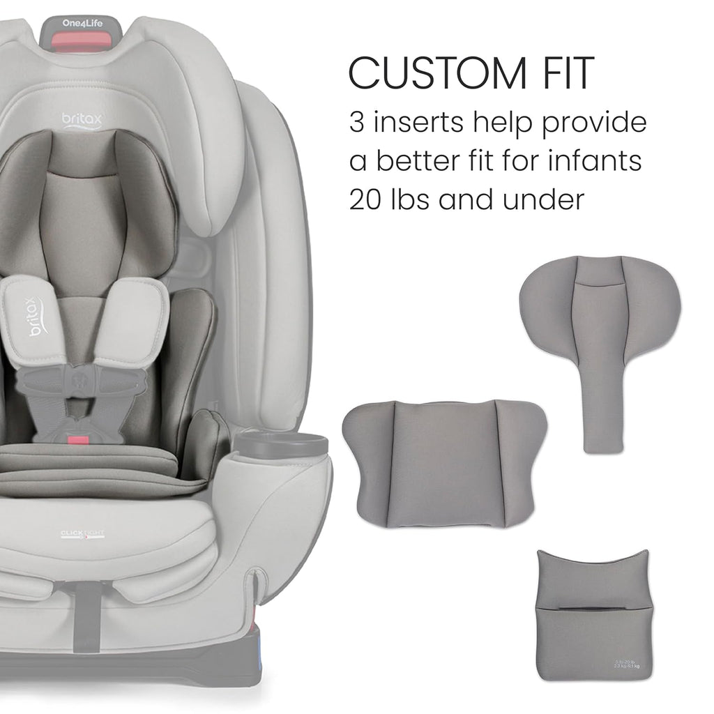 Britax One4Life All-in-One Car Seat, Up to 10 Years of Use, Rear Facing, Forward Facing, & Booster Modes, Extended Rear-Facing, ClickTight Installation & Breathable SafeWash Fabrics — Parchment