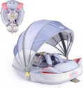 Mambobaby Float Deluxe Baby Pool Float: Safe & Comfortable Swim Trainer for Infants & Toddlers, Non-Inflatable Design, UV Protection Canopy, Fun Water Experience for Ages 3-24 Months