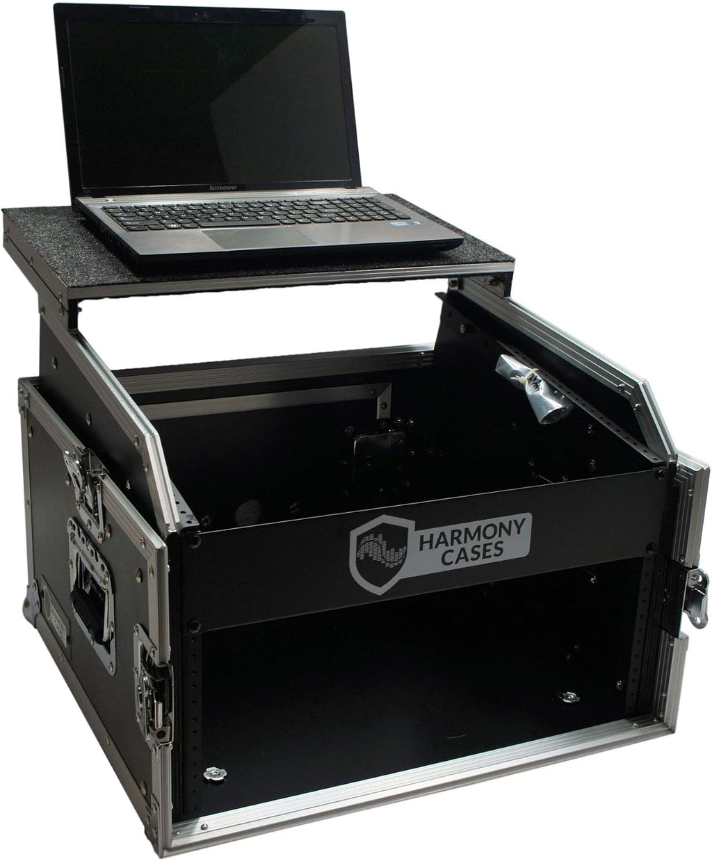 Harmony Audio Cases HCM4ULT DJ Laptop Glide 10U Slant Top 6U Vertical Rack Case New
