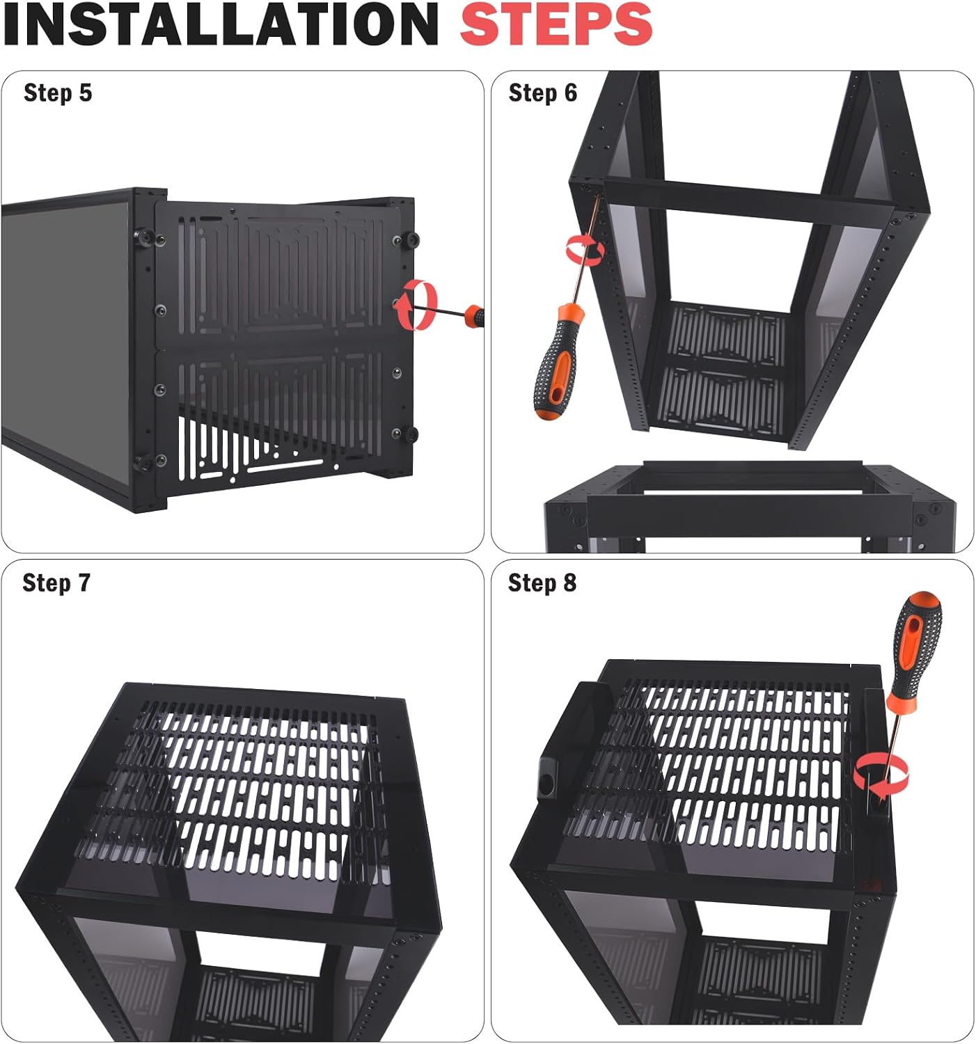 GeeekPi 12U Server Cabinet, 10 inch Server Rack for Network, Servers, Audio, and Video Equipment, DeskPi RackMate T2 Rackmount, 10.23 inch Depth
