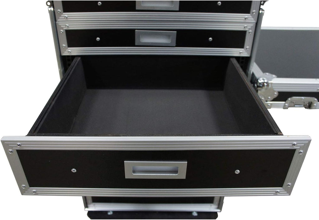 Harmony Audio Cases HC-drawerC Portable Rolling 7 Drawer Production Vendor Show Work Case Table