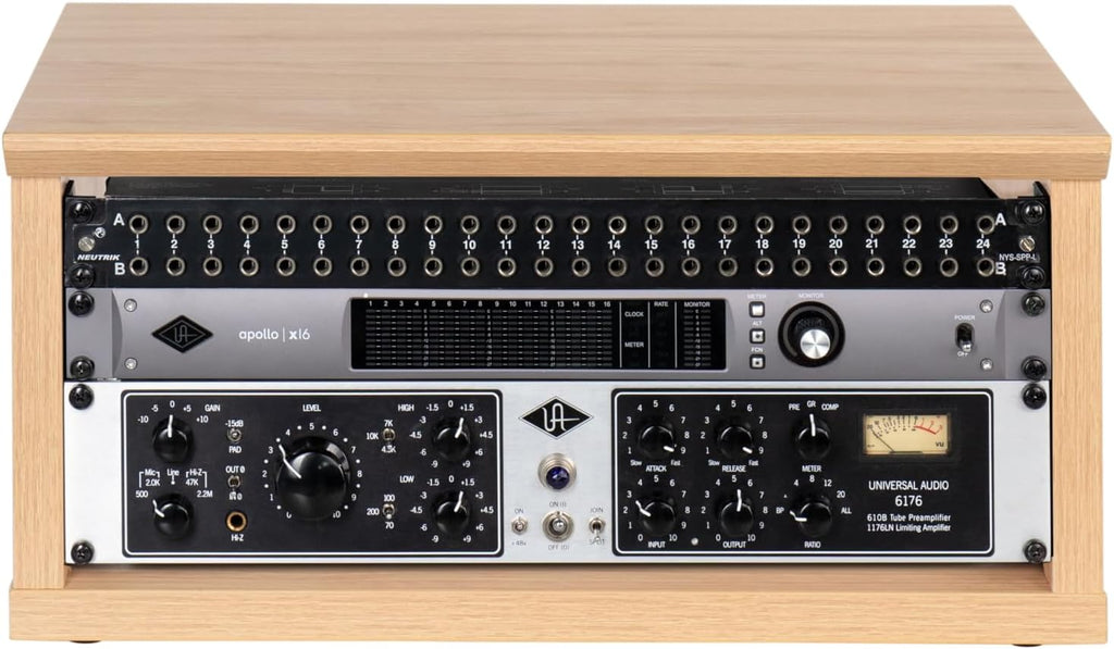 Gator Frameworks Elite Furniture Series 4U Wood Desktop Studio Rack in Natural Maple Finish (GFW-ELITERK-4U-MPL)