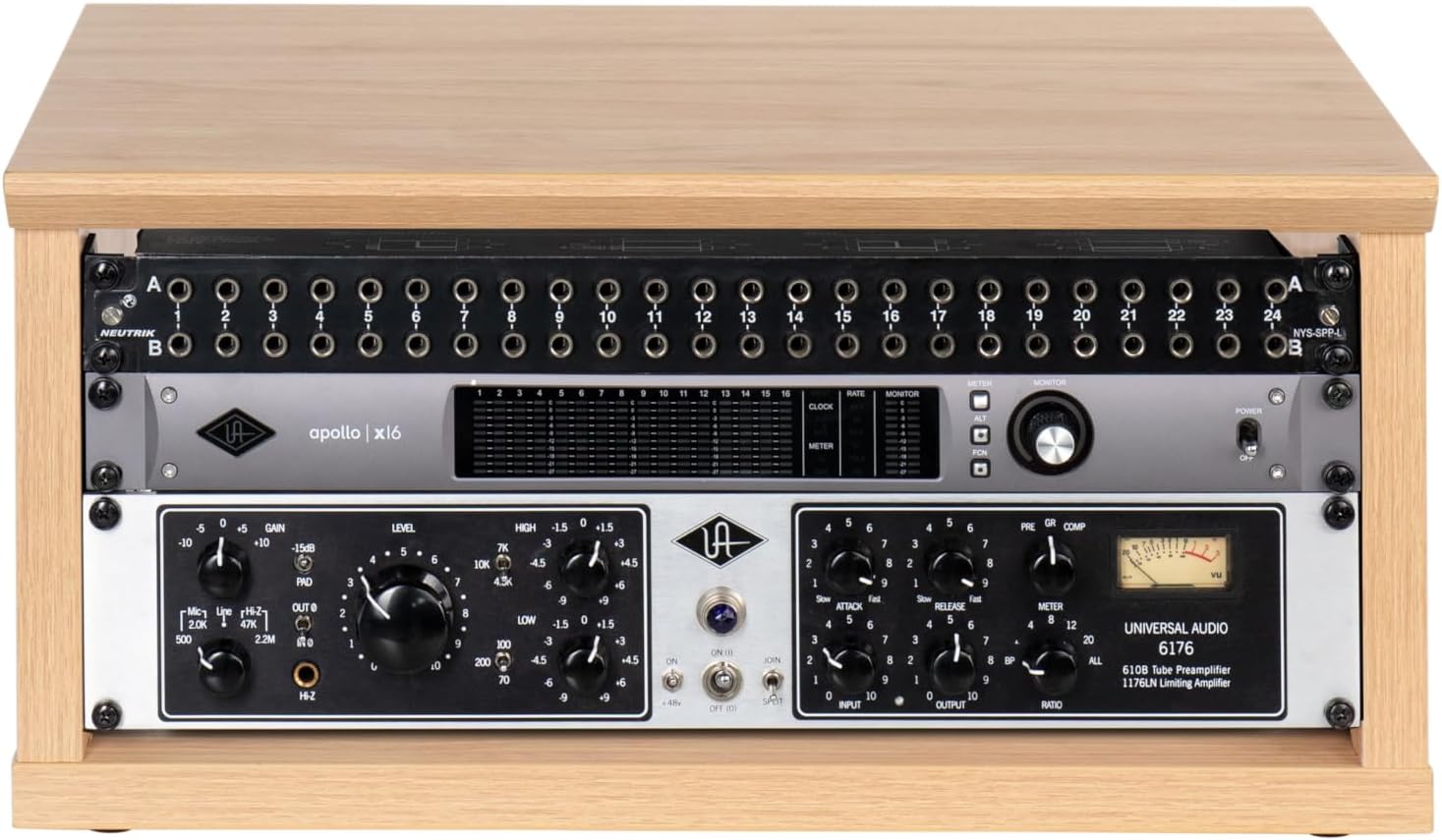 Gator Frameworks Elite Furniture Series 4U Wood Desktop Studio Rack in Natural Maple Finish (GFW-ELITERK-4U-MPL)