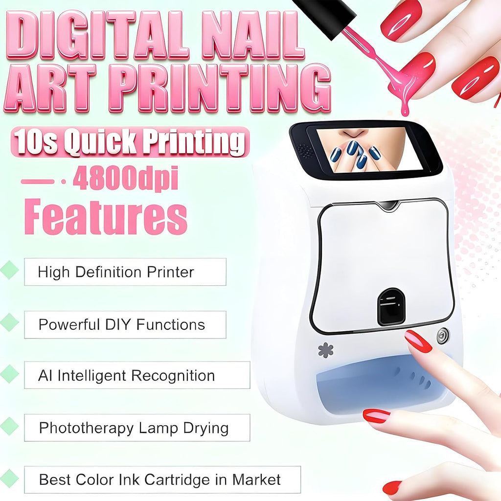 Smart 3D Nail Printer Machine - 10s Fast Art Robot, Digital Intelligent for Kids, Salons & Lovers – Printing Machine