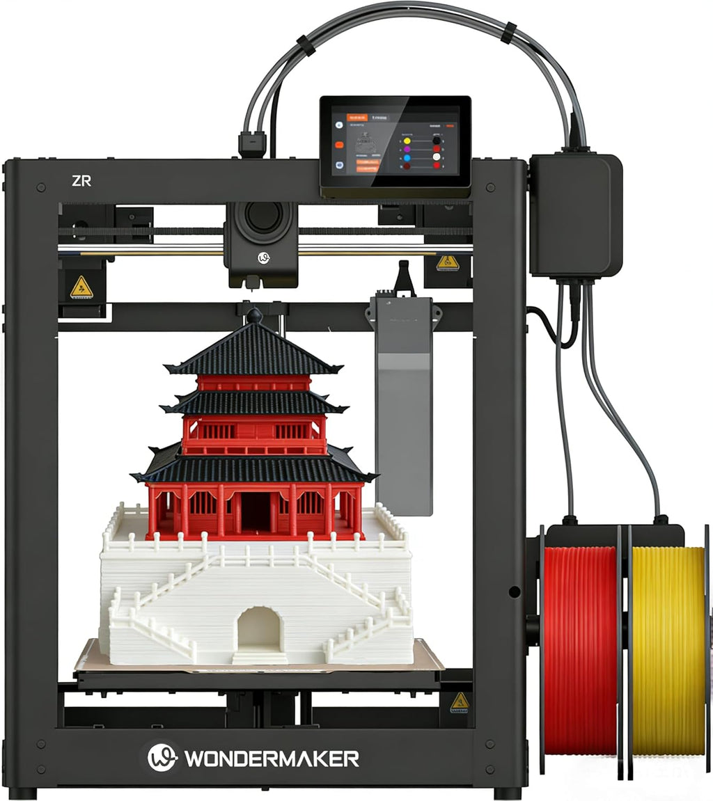 SainSmart x WonderMaker ZR CoreXY Multicolor 3D Printer – 600mm/s High-Speed, 4-Color Printing, 300°C Nozzle, Auto-Leveling, 300×300×300mm Large Build Volume