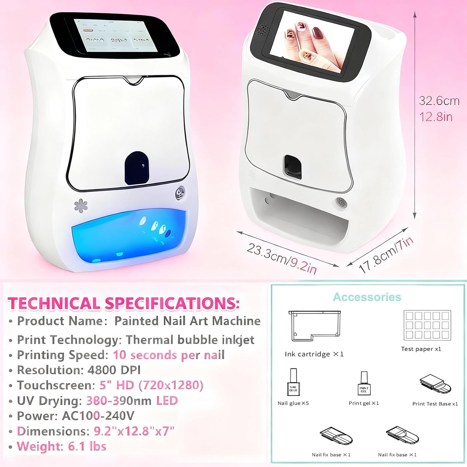 Smart 3D Nail Printer Machine - 10s Fast Art Robot, Digital Intelligent for Kids, Salons & Lovers – Printing Machine