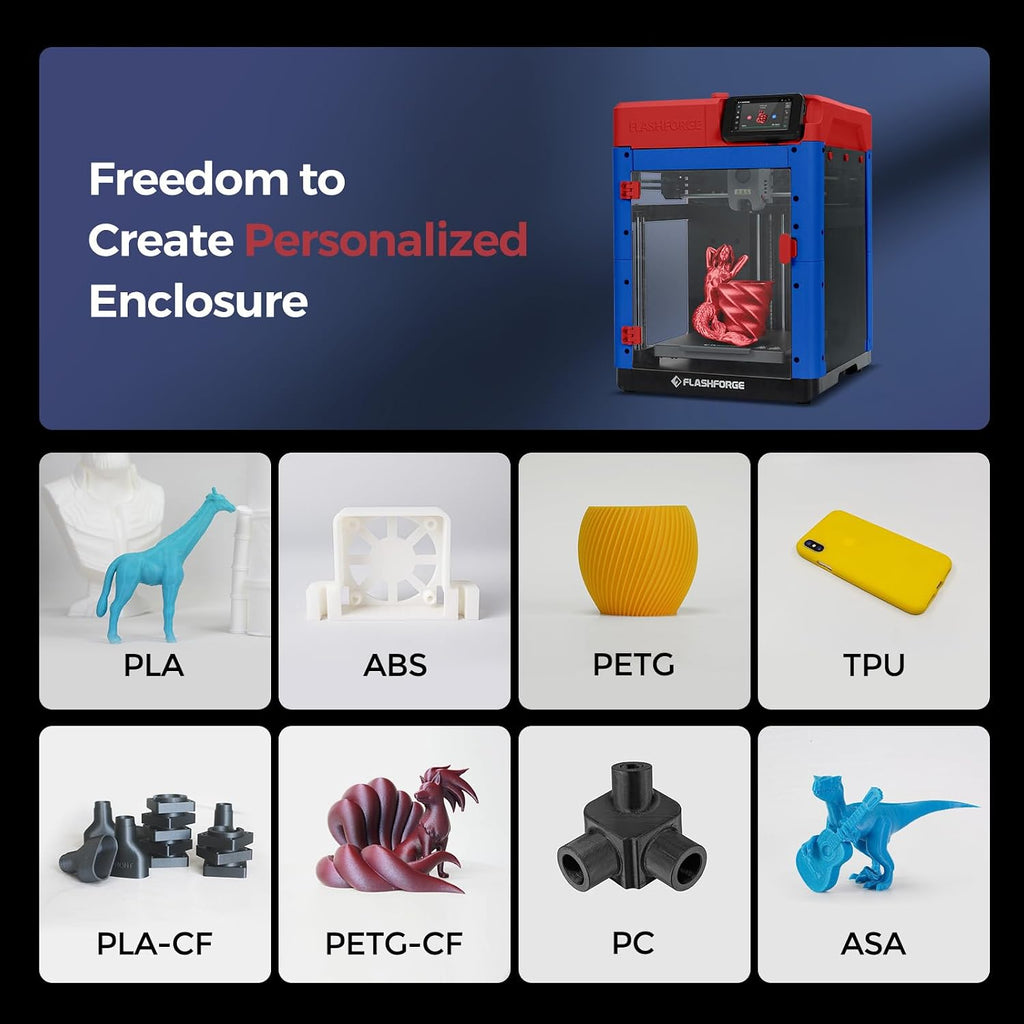 FLASHFORGE Adventurer 5M 3D Printer, 600mm/s Max High-Speed FDM 3D Printers with Auto Leveling, 280°C Direct Extruder with 3S Detachable Nozzle, Core XY All Metal Structure, Print Size 220x220x220mm