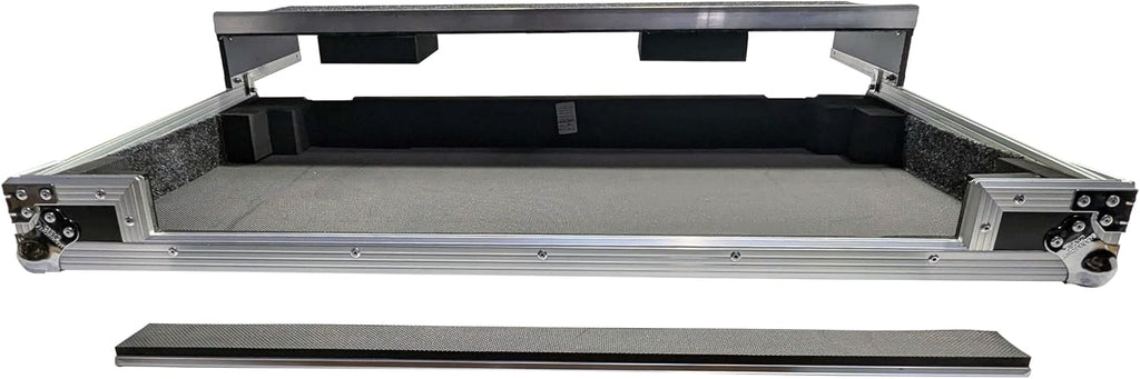 Harmony Audio Cases HCDJOPUSQUADWLT DJ Flight Case Compatible with Pioneer OPUS-QUAD Includes Laptop Shelf, Wheels and Velcro Sticker Strip to Secure Laptop - Black