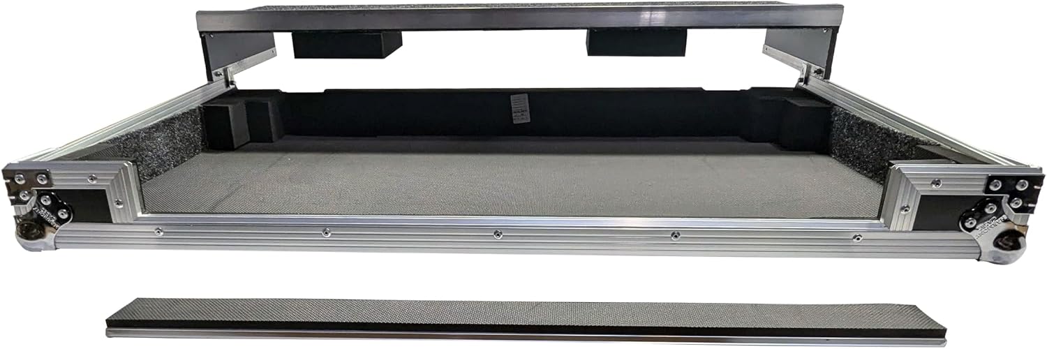 Harmony Audio Cases HCDJOPUSQUADWLT DJ Flight Case Compatible with Pioneer OPUS-QUAD Includes Laptop Shelf, Wheels and Velcro Sticker Strip to Secure Laptop - Black